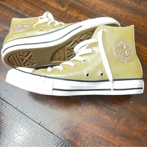 Converse Gold High Top women’s size 7.5 - Picture 5 of 7